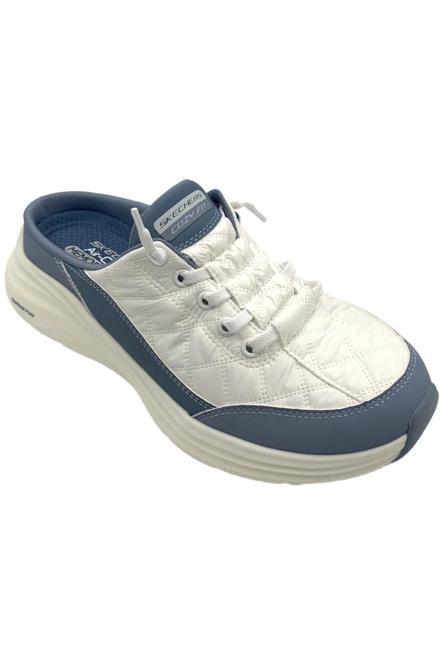 Skechers Women's Contour Foam Sweet Embrace Sneakers White/LT Blue - Medium